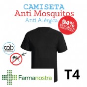 Camiseta antimosquitos stingbye camiseta manga corta  | talla t4 | color negro